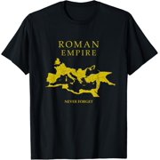 NEW Roman Empire Map Never Forget SPQR Rome T-Shirt