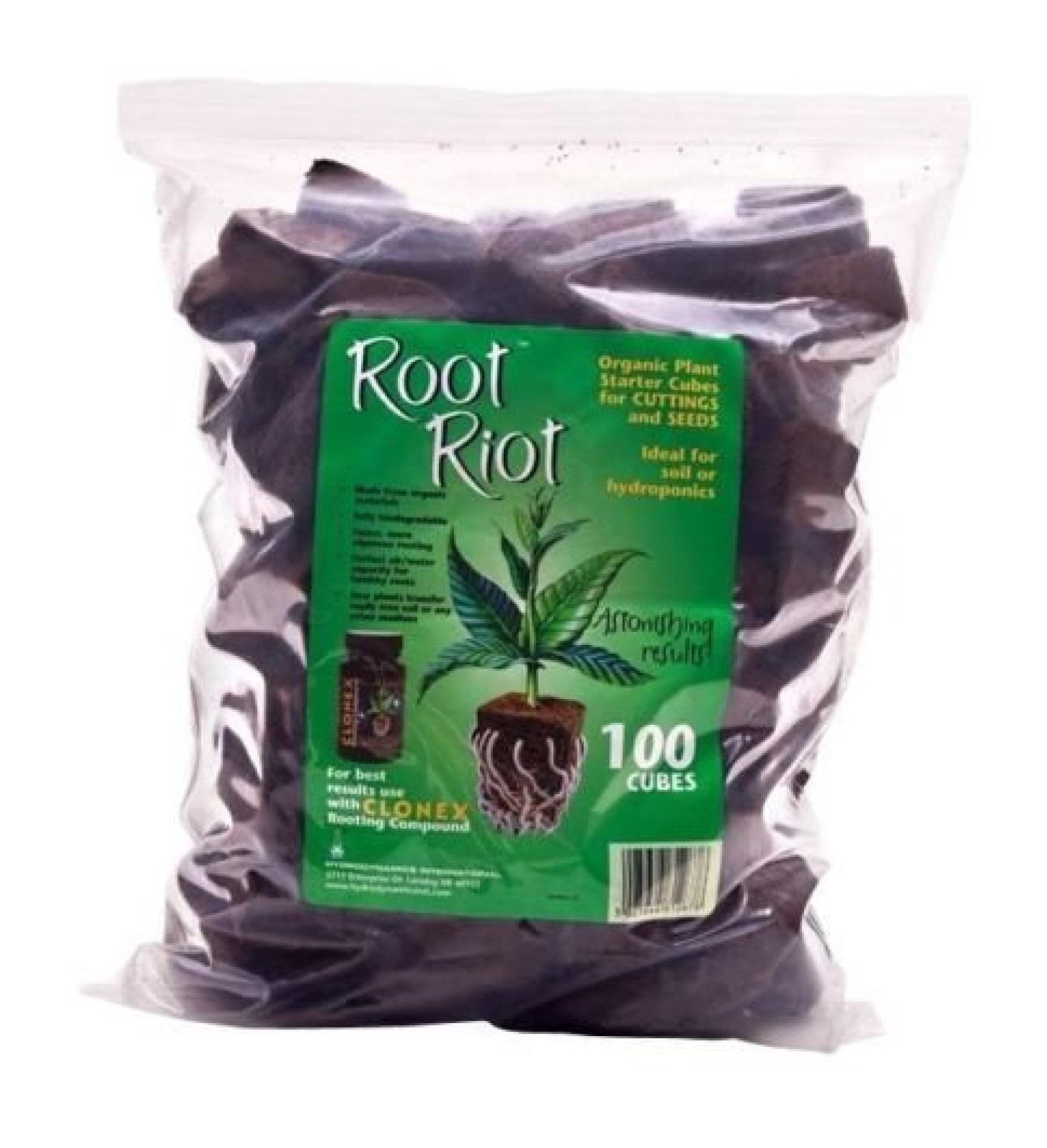 NEW Root Riot Organic Plant Starter CubesPre-Moistened w 100 Cubes ...