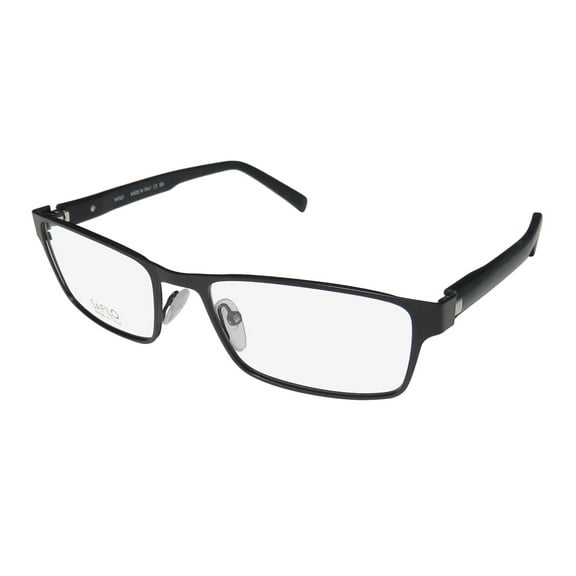 NEW SAFILO 1086 MENS/WOMENS RECTANGULAR FULL-RIM MATTE BLACK AUTHENTIC CONTEMPORARY SQUARE SALE HOT FRAME DEMO LENSES 55-18-145 FLEXIBLE HINGES EYEGLASSES/GLASSES