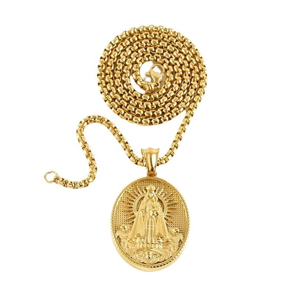 NEW SAINT BENEDICT OF NURSIA CROSS PENDANT & CUBAN CHAIN HIP HOP NECKLACE