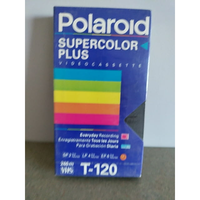 NEW SEALED Polaroid Supercolor Plus VHS Tapes T-120 Blank Video Cassette