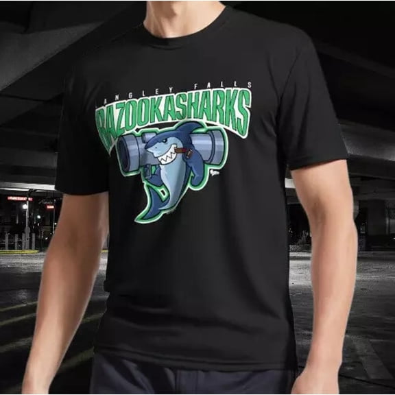 NEW SHIRT AMERICAN DAD BAZOOKA SHARKS RACING LOGO T-SHIRT FUNNY SIZE S-5XL