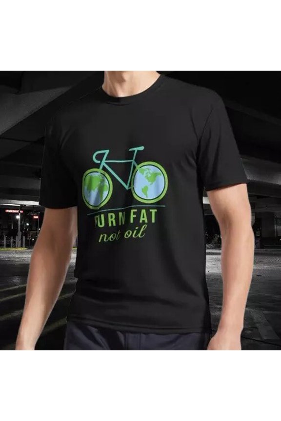 NEW SHIRT BURN FAT NOT OIL BICYCLE RACING LOGO T-SHIRT FUNNY SIZE S-5XL