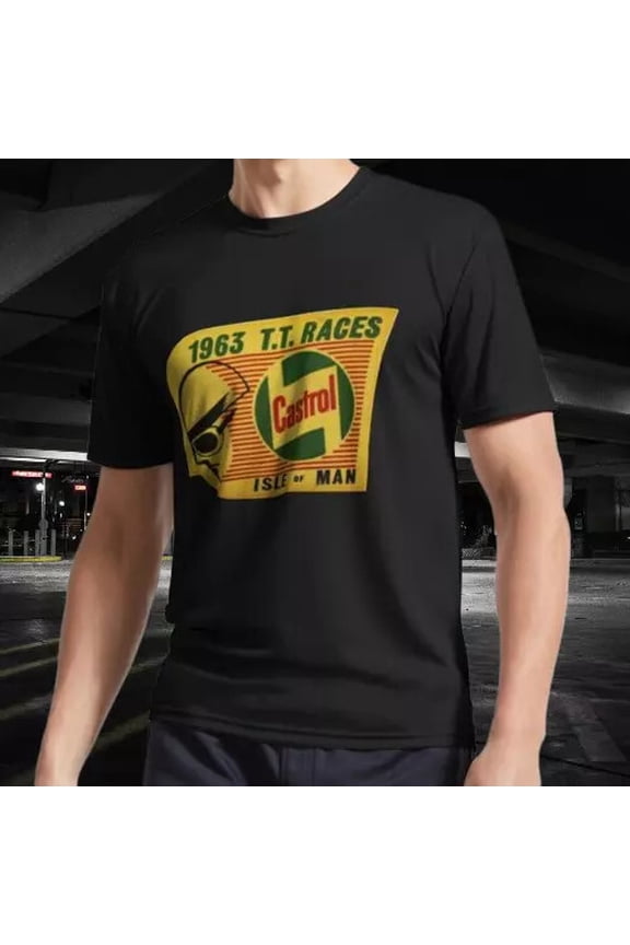 NEW SHIRT ISLE OF MANN TT VINTAGE 1963 RACING LOGO T-SHIRT FUNNY SIZE S-5XL