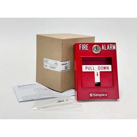 NEW SIMPLEX 06501205 RED Fire Alarm Manual Pull Station-LED SA ADDR 4099-9004