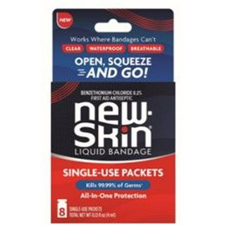 New Skin Liquid Bandage Single-Use-Packets 8CT