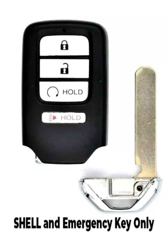 NEW SMART KEY SHELL CAS FOR HONDA RIDGELINE 2017 - 2019 + UNCUT KEY
