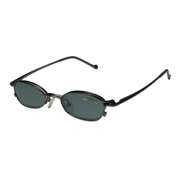 NEW SMARTCLIP 238 MENS/WOMENS DESIGNER HALF-RIM MATTE GRAPHITE ADULTS WITH POLARIZED CLIP-ON LENSES FRAME DEMO LENSES 45-18-135 SUNGLASS LENS CLIP-ONS FLEXIBLE HINGES EYEGLASSES/EYEGLASS FRAME