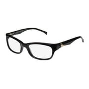 NEW SMITH OPTICS CONFESSION WOMENS/LADIES DESIGNER FULL-RIM BLACK / GOLD LIGHT WEIGHT IN STYLE FRAME DEMO LENSES 51-19-135 SPRING HINGES EYEGLASSES/GLASSES