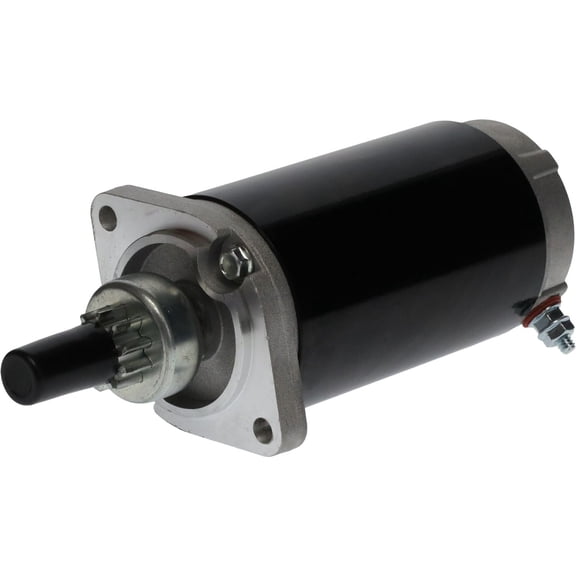 Starter Motor 12 Volt 10 Tooth Compatible with Ford E6JL11001AA 4889440-M030SM Kohler 246056S New Holland Skid Steer L454 Ford VSG411 Gas Engine PMDD Clockwise 26.7mm Gear OD 8 LBS Industrial
