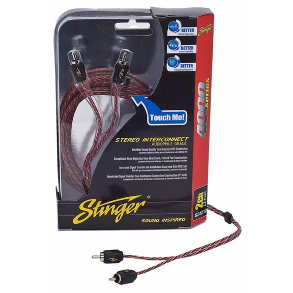 NEW STINGER SI4217 17-FT 2-Channel 4000 Series Interconnect RCA Cable Wire Red