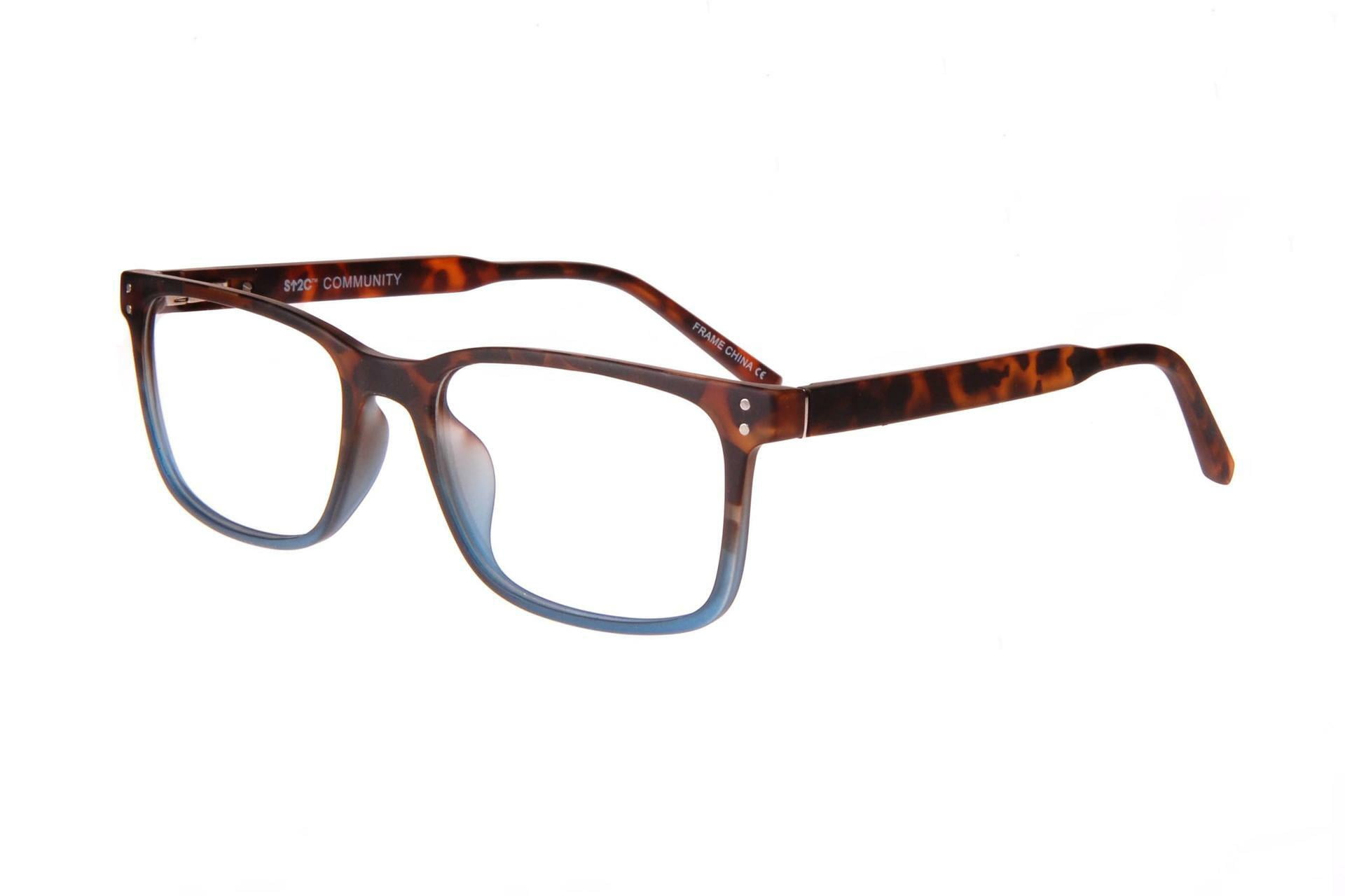 NEW SU2C Community Tortoise & Blue Eyeglasses 54mm w/Case  display picture 1