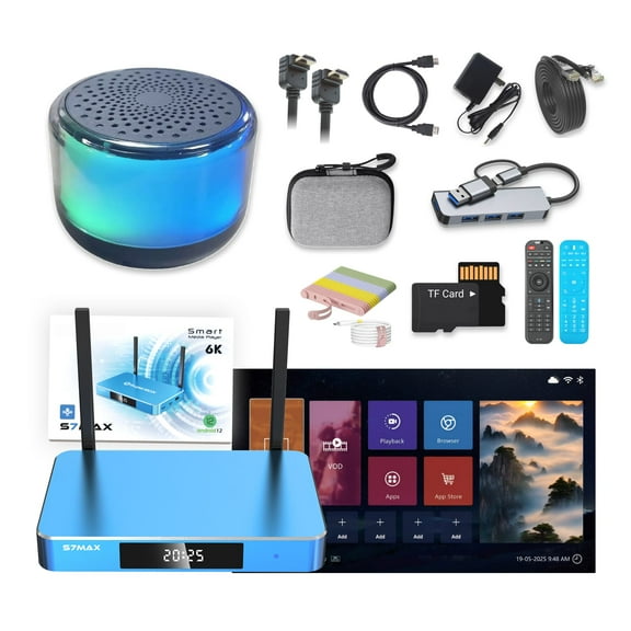 NEW SUPERBOX S7MAX Complete Set 8-Piece Set of Portable Audio Equipment,Brand-new Ul and UX Design