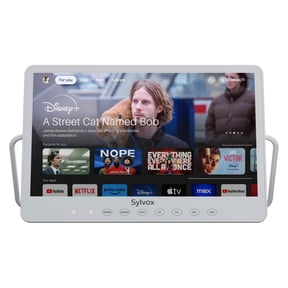 Sylvox Waterproof Portable TV,15.6"Smart Google TVs with 1080P,4-6H Play Time,IP66 Waterproof,12 Volt Television with Voice Remote for RV Camping