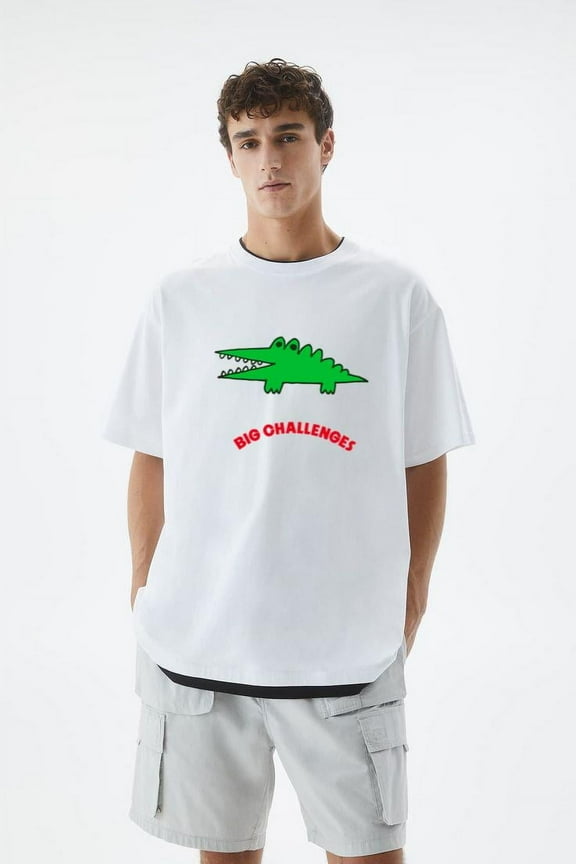 NEW Sanrio Big Challenges Crocodile Vintage Cute T-Shirt, for men & women, up to size 5XL