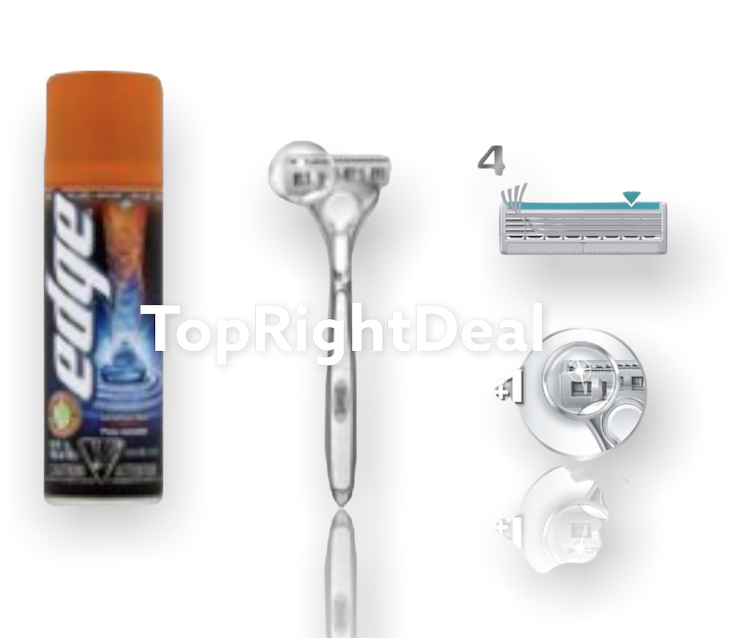 NEW- Schick Quattro Titanium Shaving Starter Gift Set for Men with 1 Quattro Titanium Razor for Men, 4 Quattro Titanium Razor Blade Refills for Men, and 1 Edge Sensitive Skin Shave Gel for Men