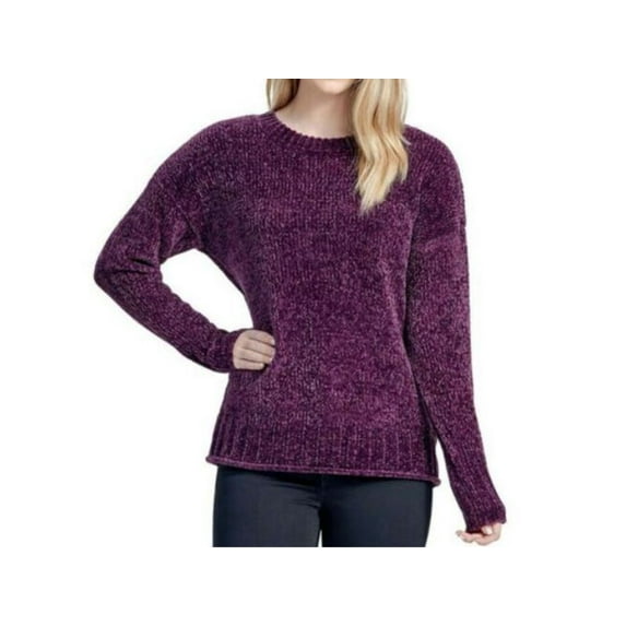 Seven7 Chenille Pullover Sweater In Blackberry Wine, L