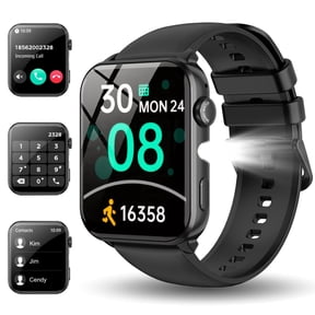 IOWODO Smart Watch for Men, 1.91'' Bluetooth Calling Digital Watch, Fitness Tracker, 100+ Sports Modes, IP68 Waterproof, Android iPhone Compatible