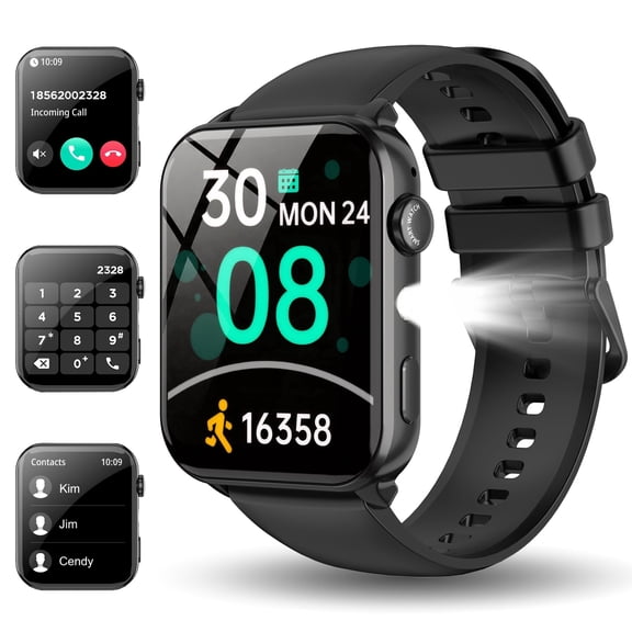 IOWODO Smart Watch for Men, 1.91'' Bluetooth Calling Digital Watch, Fitness Tracker, 100+ Sports Modes, IP68 Waterproof, Android iPhone Compatible