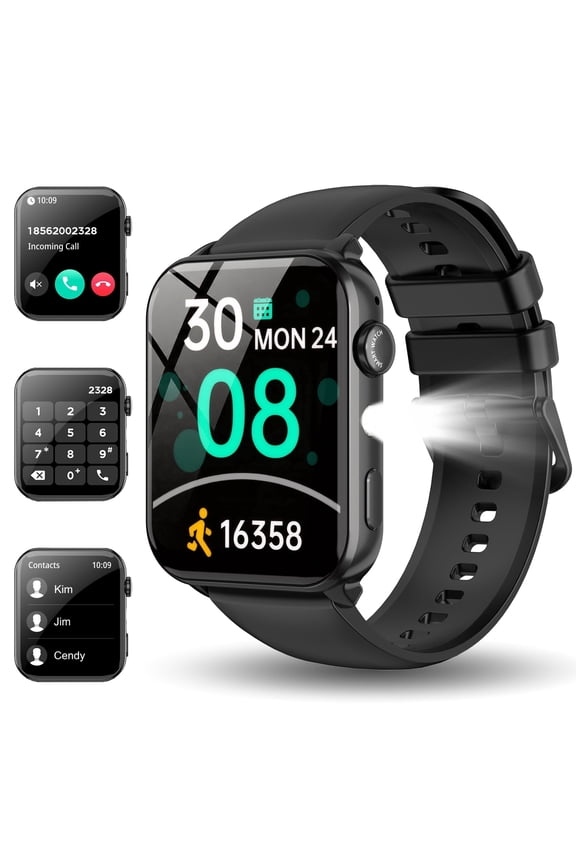Smart Watch for Men, 1.91'' Bluetooth Calling Digital Watch, Fitness Tracker, 100+ Sports Modes, IP68 Waterproof, Android iPhone Compatible