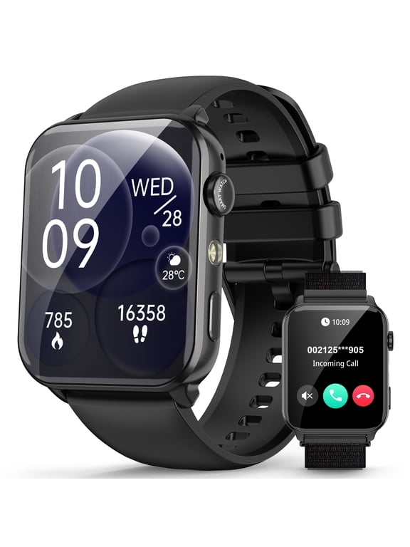 Smart Watch for Men, 1.91'' Bluetooth Calling Digital Watch, Fitness Tracker, 100+ Sports Modes, IP68 Waterproof, Android iPhone Compatible