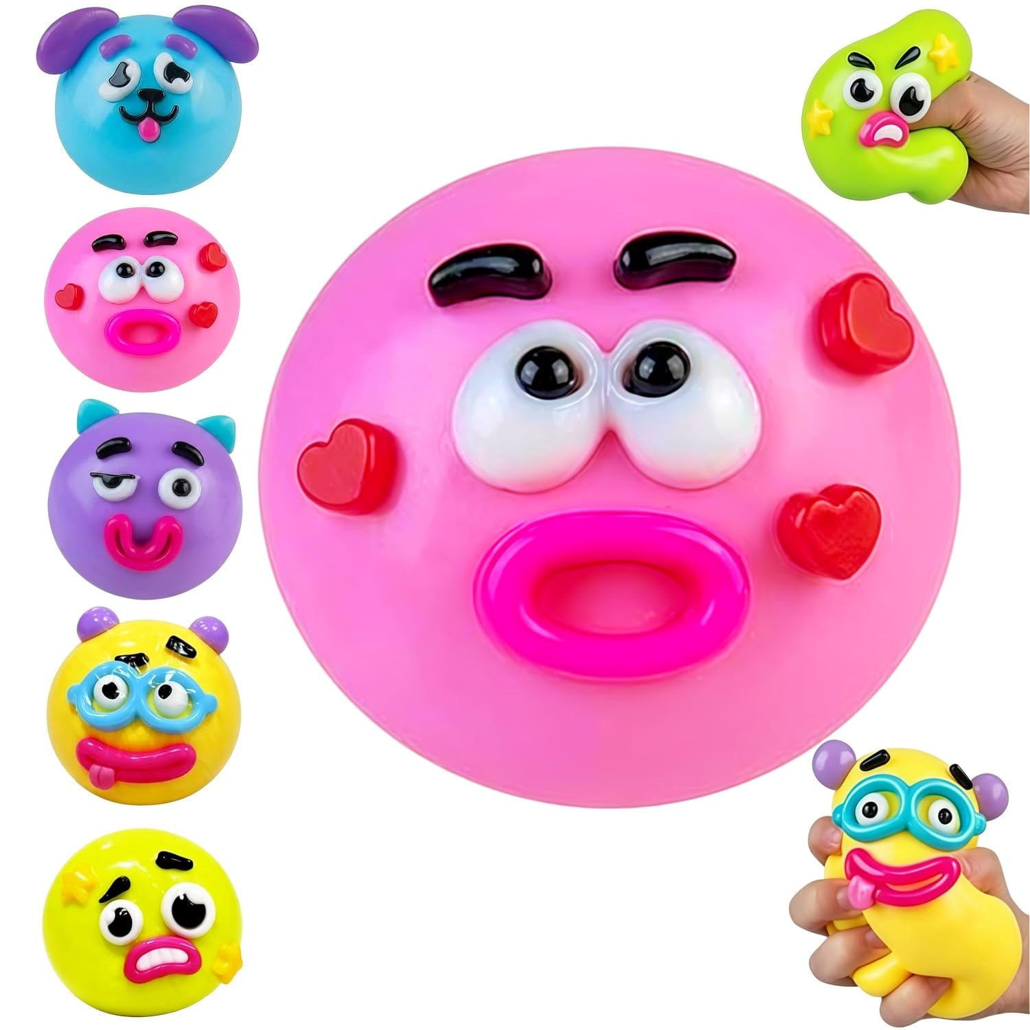 NEW Smushers Squishy-Curiosities Smushers Dog Face Swap Squishy,Soft Slow Rising Stress Relief for Stress & Anxiety Relief