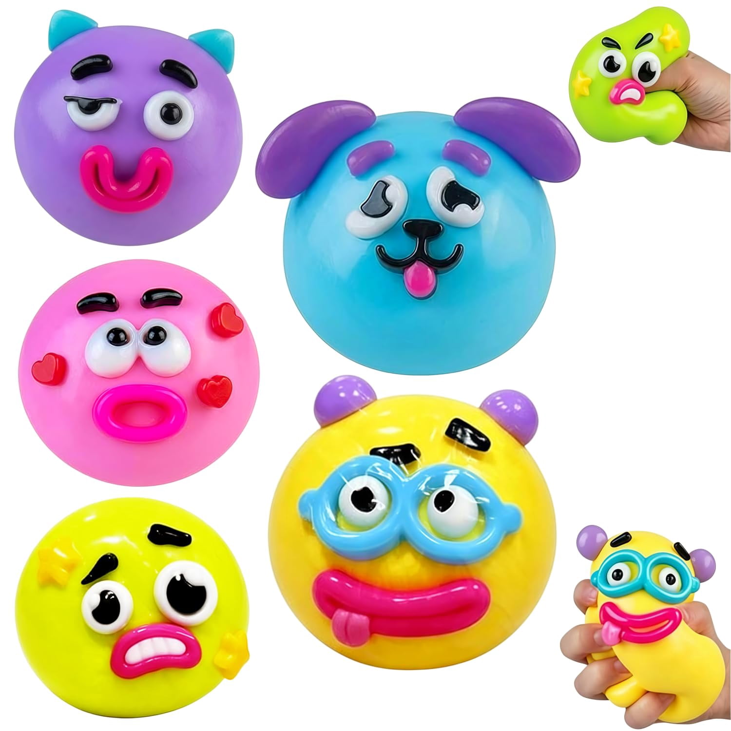NEW Smushers Squishy-Curiosities Smushers Dog Face Swap Squishy,Soft Slow Rising Stress Relief for Stress & Anxiety Relief