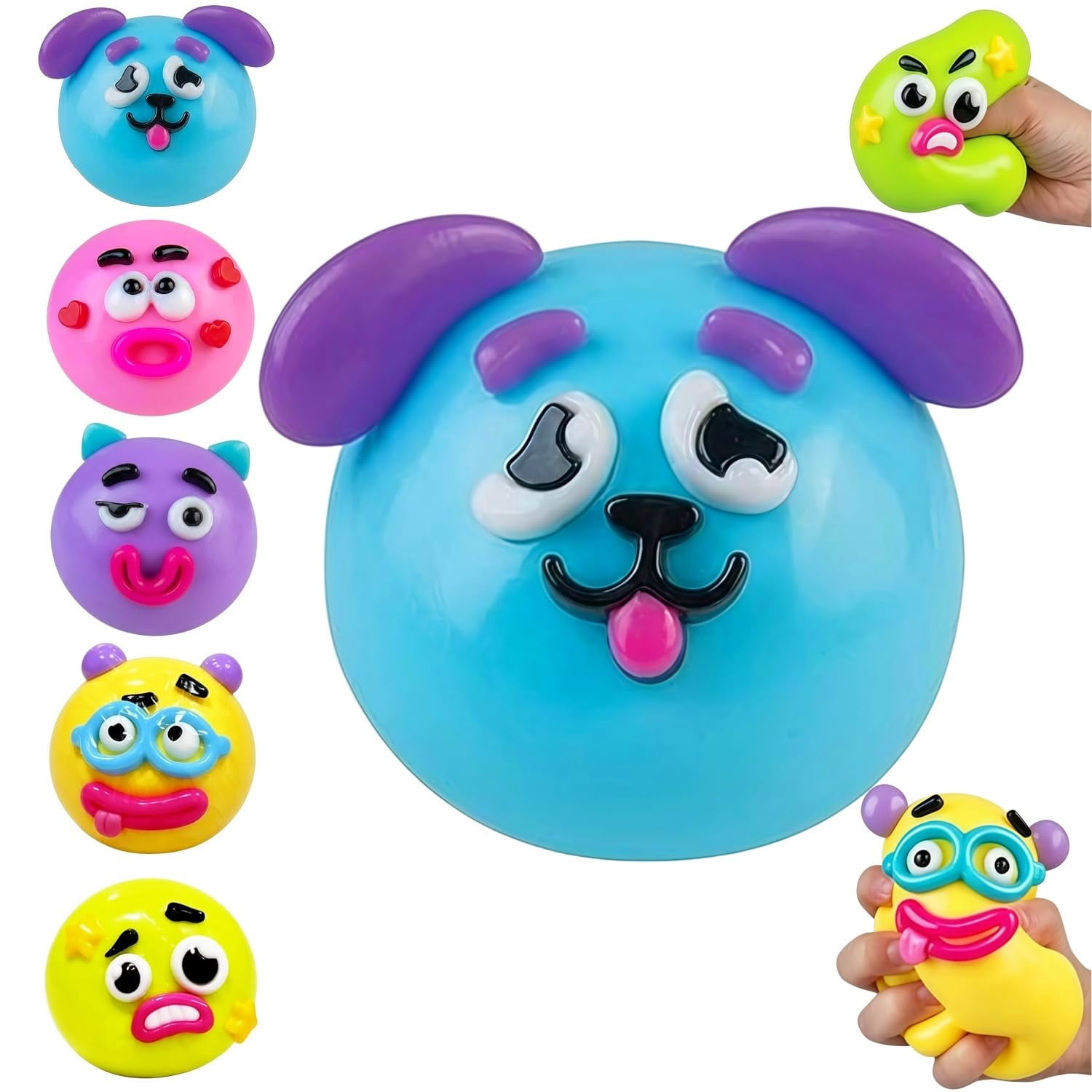 NEW Smushers Squishy-Curiosities Smushers Dog Face Swap Squishy,Soft Slow Rising Stress Relief for Stress & Anxiety Relief