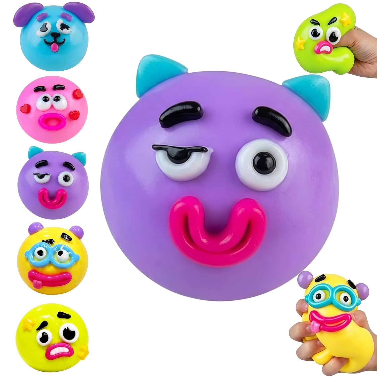 NEW Smushers Squishy-Curiosities Smushers Dog Face Swap Squishy,Soft Slow Rising Stress Relief for Stress & Anxiety Relief