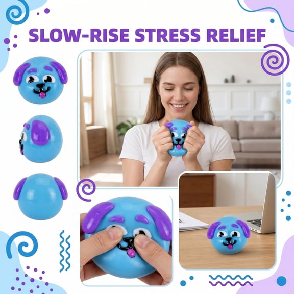 NEW Smushers Squishy, Cute Easy Squeezy Squishy Funny Face Swap Fidget ball, Soft Moldable Slow Rising Squishy Stress Ball, Fun Sensory for Adults Anxiety Relief