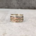 thumbnail image 1 of NEW Spinner Band, Bohemian Ring, 925 Sterling Silver Ring, Spinning Thumb Ring, Three Tone Ring, Fidget Ring, Handmade Jewelry, Christmas Oxidized, Brass Copper Band, Anxiety Ring, Mans Band Gifts, 1 of 6