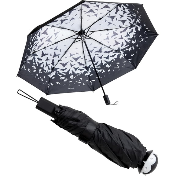 NEW! Spookula Vampire Folding, Collapsible, Umbrella, Unique, Goth Accessories, Cool Gifts, Gothic, Black and White, Cute, Rain Umbrella, Spooky, Halloween