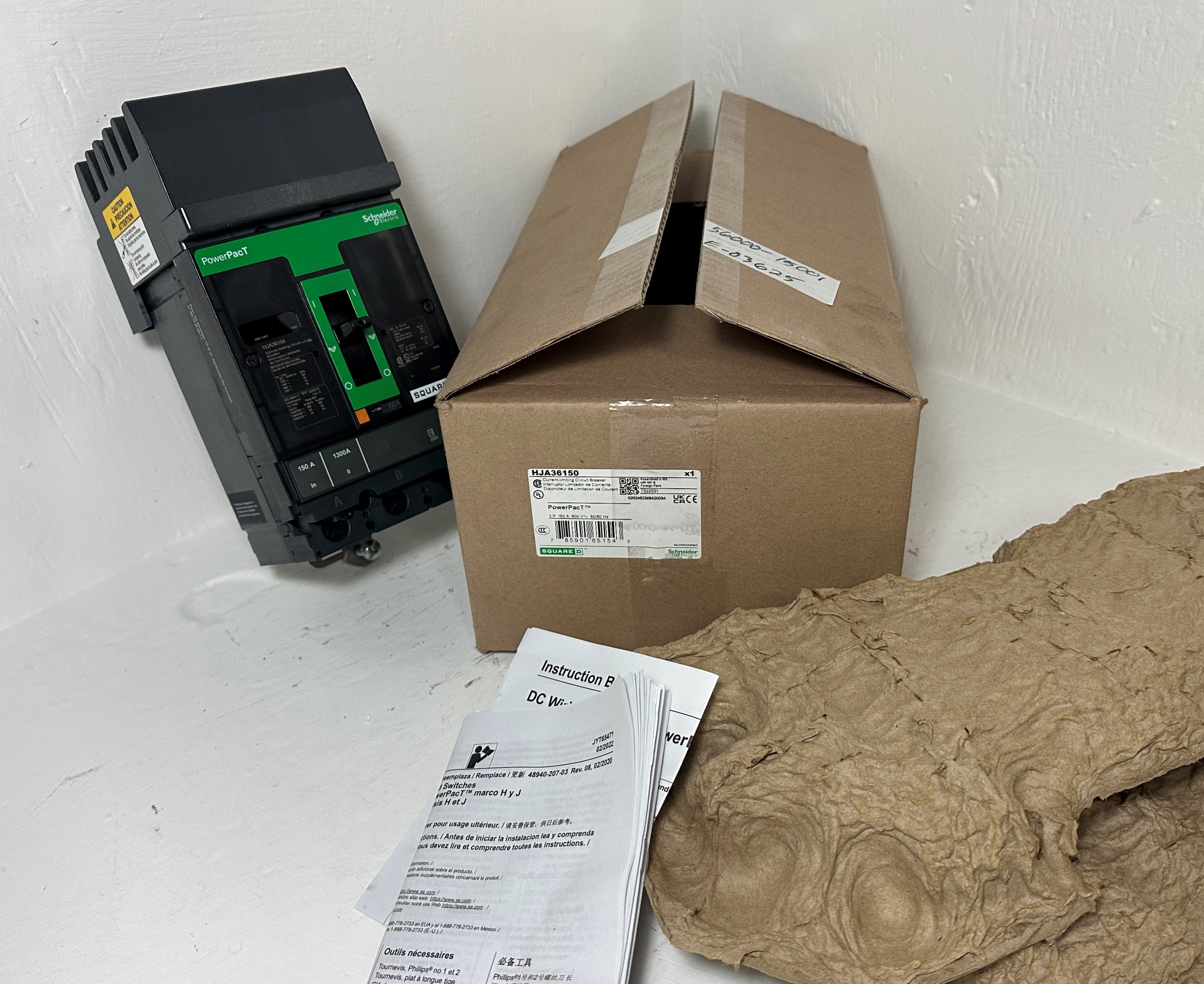 NEW Square D I-Line HJA36150 150A PowerPact Circuit Breaker 150 Amp Trip 3P NIB