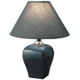 thumbnail image 1 of NEW Square Green Ceramic Body with Color Matched Fabric Shade, Socket Switch, 15" Table Lamp 608, 1 of 1