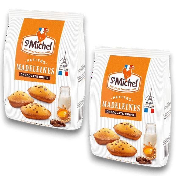NEW St. Michel Madeleines with Chocolate Chips 6.1 oz. (175g) - 2 Pack
