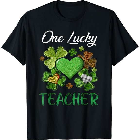 NEW!!! St Patricks Day Women's Shamrock Teacher T-Shirt