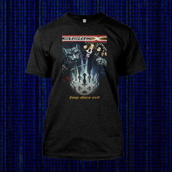 NEW Static X Band Keep Disco Evil Album Cotton Black T Shirt S-5XL TT512