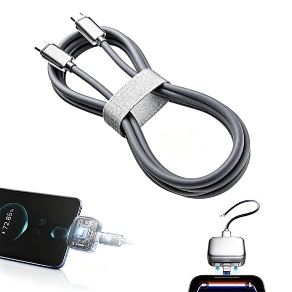 NEW Stop Charge Smart Charger, Auto Disconnect Charging Cable Protector, Fast 140W Charger, LED Digital Display, Overcharge Protection Adapter for Phone Laptop Tablet USB Charging Cable