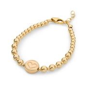 CRYSTAL DREAM NEW! Stunning 14kt Gold Filled Bracelet, With A Double Sided Heart Bead, For Babies, Toddlers & Child (B2130-G)