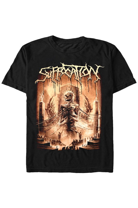 NEW Suffocation Band Short Sleeve Cotton Black All Size Shirt AR919