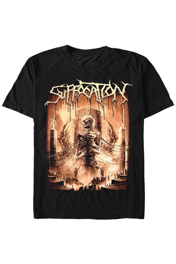 NEW Suffocation Band Short Sleeve Cotton Black All Size Shirt AR919