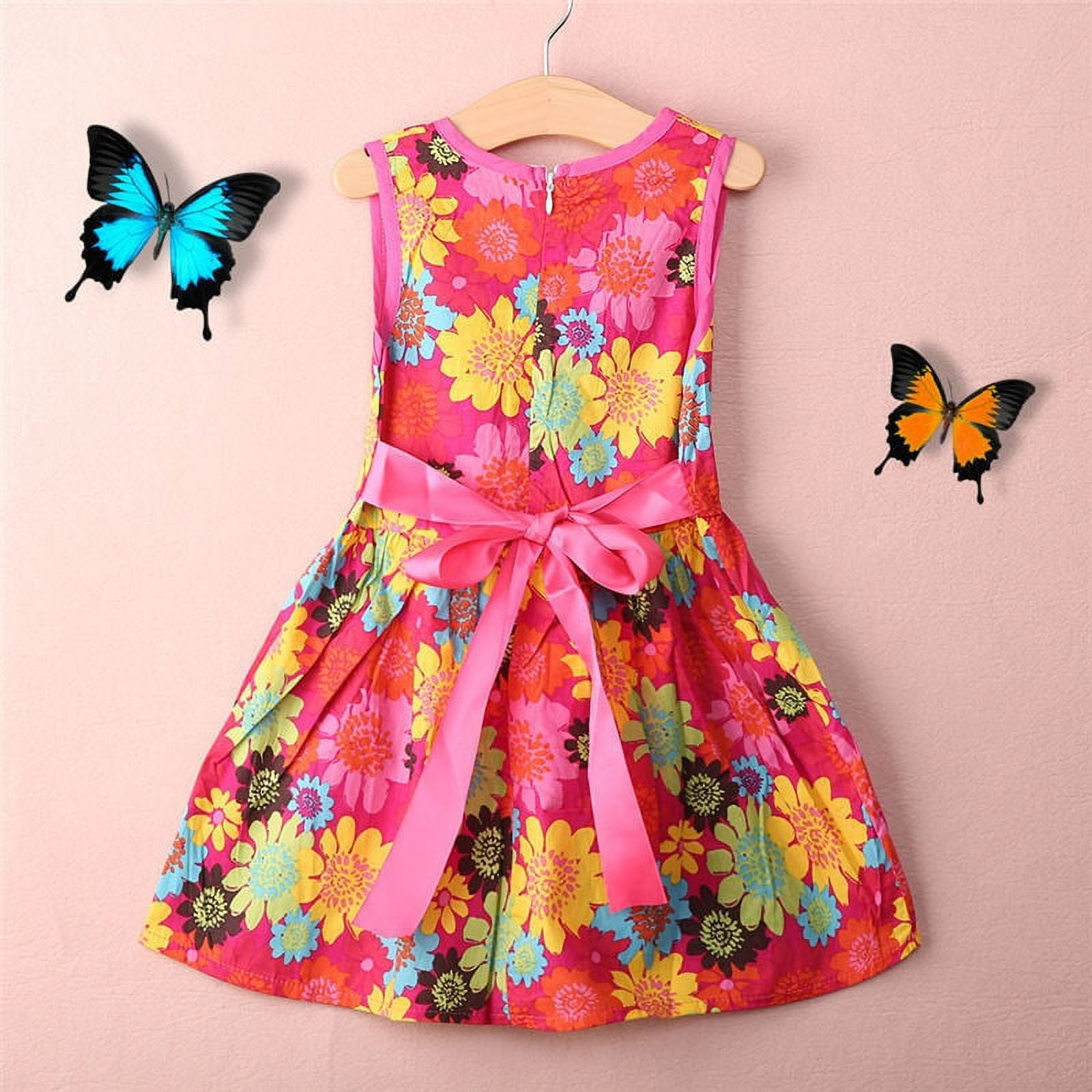 NEW Summer Toddler Kids Girl Princess Floral Lace Pierced Party Dress