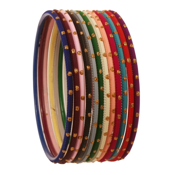 NEW! Sunsoul by Touchstone "Colorful Bangle Collection" Indian Bollywood Beautiful 12 Rich Gorgeous Textured Matte Multi Colors Of Life, Wrist Enhancing Bangle Bracelets. Set Of 12. For Women.