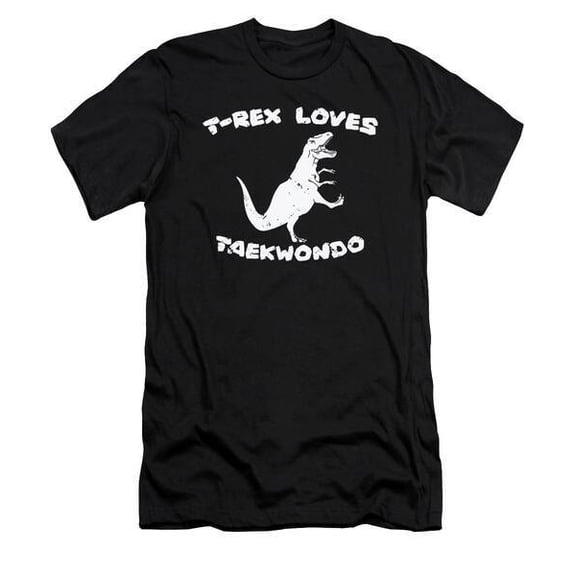 NEW T-Rex Loves Taekwondo Martial Arts T-Shirt Vintage Trending S-5XL