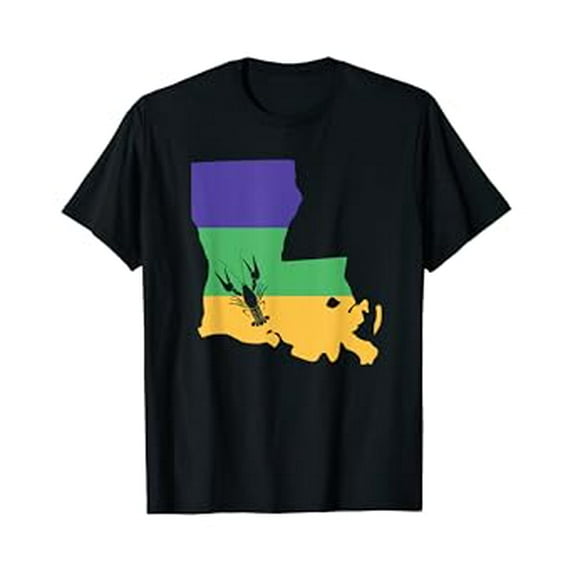 NEW T-SHIRT!!! New Orleans Mardi Gras Crawfish Louisiana NOLA Party T-Shirt Gift for you, Unisex Tshirt, For Men & Women ONLY ONE side T-shirt