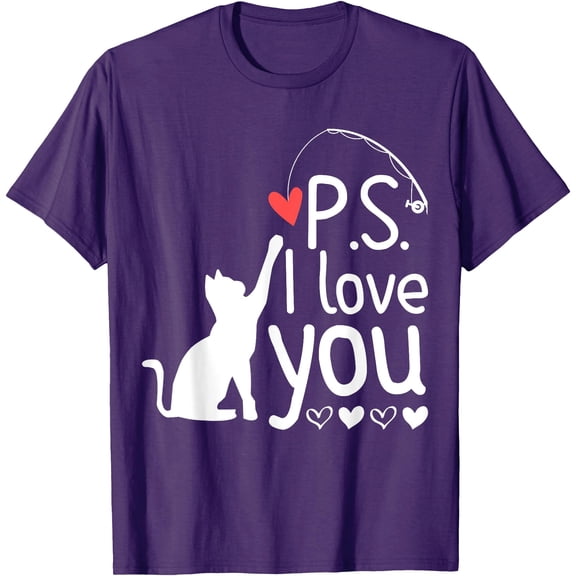 NEW T-SHIRT!!! Ps I love You Tee Valentine's Day Purple Heart Women Men Kid T-Shirt Gift for you, Unisex Tshirt, For Men & Women ONLY ONE side T-shirt