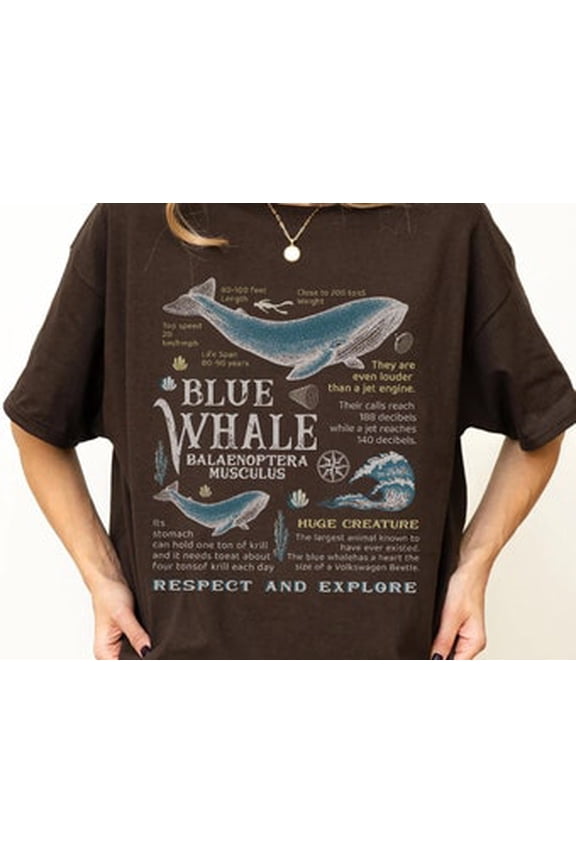 NEW T-SHIRT!!! Retro Blue Whale Shirt 90s Graphic Tee Ocean T shirt Marine Life Shirt Whale Lovers Y2k Aesthetic Clothing Ocean Biologist gift Gift for you, ONLY ONE side T-shirt
