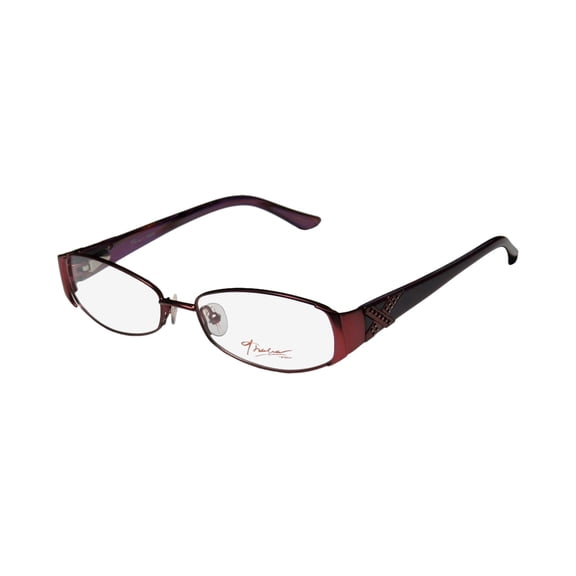 NEW THALIA AGATA WOMENS/LADIES DESIGNER FULL-RIM MERLOT / PLUM COLLECTIBLE CONTEMPORARY OPTICAL FRAME DEMO LENSES 52-15-135 SPRING HINGES EYEGLASSES/EYEGLASS FRAME