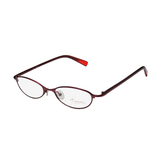 NEW THALIA ALMA WOMENS/LADIES CAT EYE FULL-RIM RASPBERRY SOPHISTICATED FABULOUS CAT EYE FRAME DEMO LENSES 49-17-135 EYEGLASSES/SPECTACLES