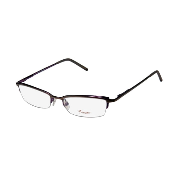 NEW THALIA BELITA WOMENS/LADIES CAT EYE HALF-RIM BROWN / PURPLE HALF-RIMLESS CAT EYES FOR YOUNG WOMENS TEENS FRAME DEMO LENSES 50-16-135 FLEXIBLE HINGES EYEGLASSES/GLASSES